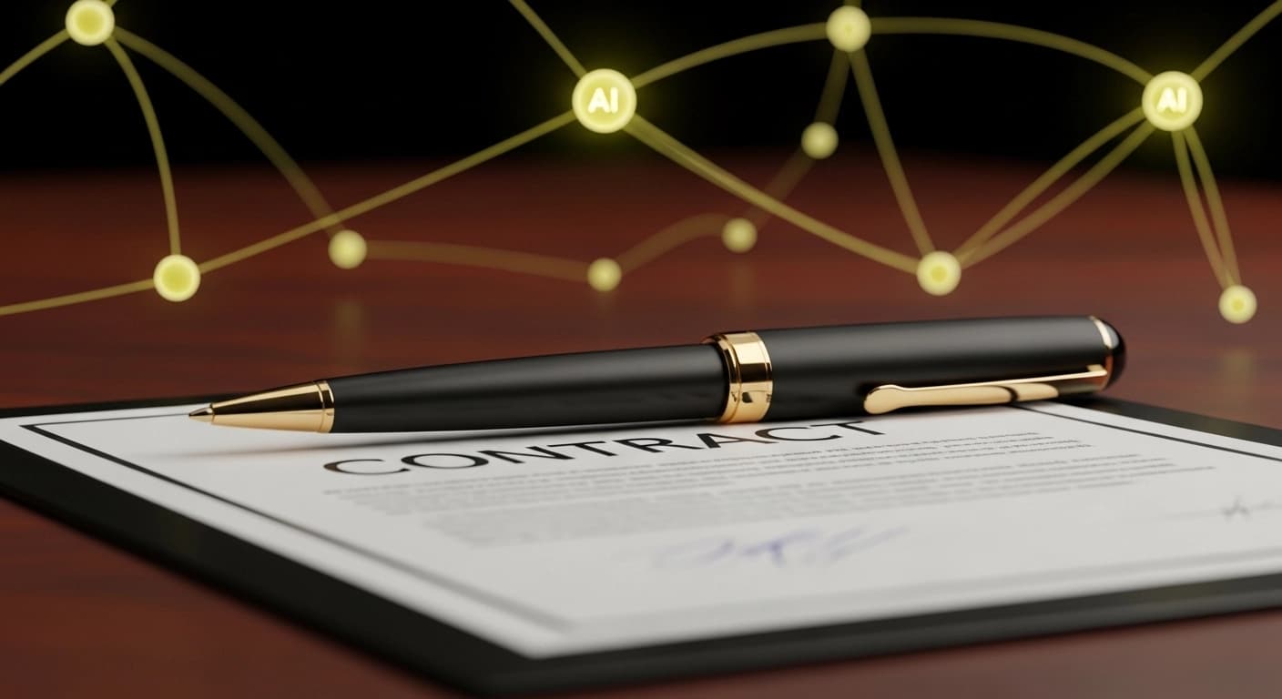 Luxury pen and contract illustrating AI sales script prompts for high-ticket closing