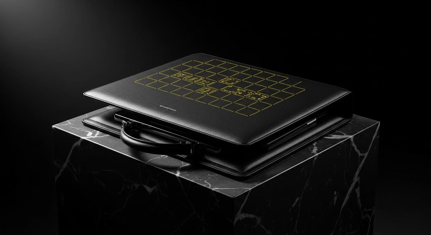 Luxury briefcase illustrating AI product description prompts for high-ticket e-commerce