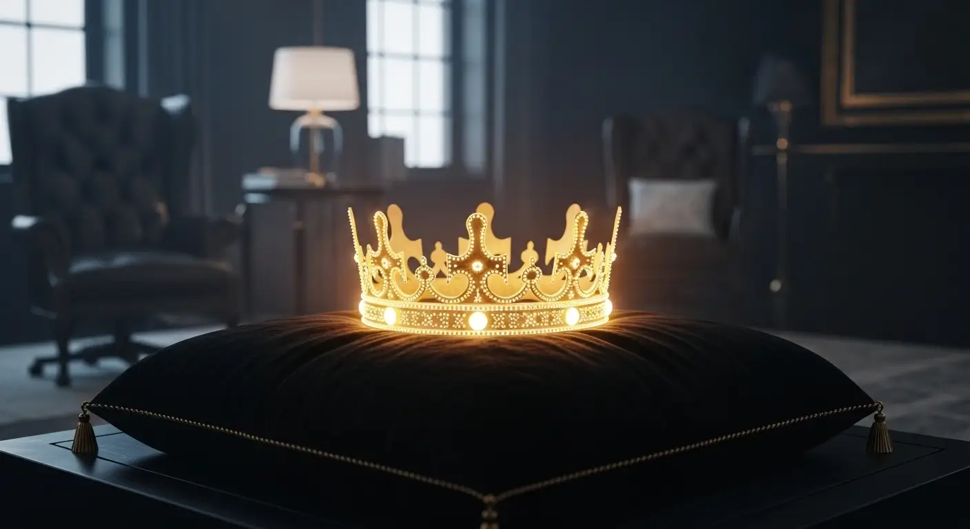 Glowing golden crown representing AI influencer marketing brief prompt engineering